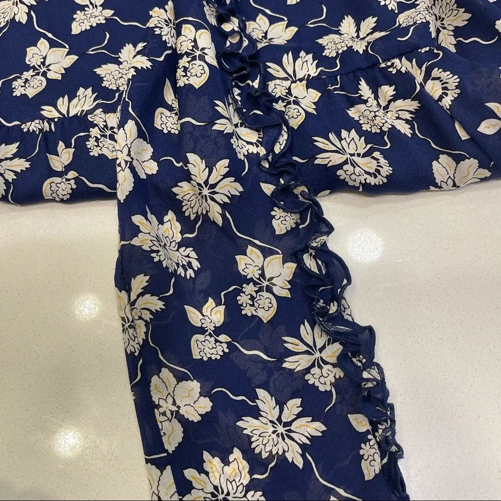 Shoshanna Navy Avila Night Out Silk Dress 2 - Picture 4 of 7